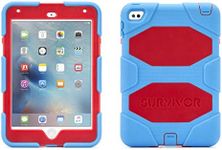 Griffin iPad Mini 4 Case with Stand Blue and Red Survivor All-Terrain [Rugged] [Protective] [Dual Layer] [Heavy Duty] [Shock Absorption] [Polycarbonate] [Silicone]