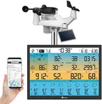 Logia 21-in-1 Wireless Weather Station with 7-in-1 Solar Sensor Array, 8-Day Forecast, Wi-Fi, Large 19" Color Display, Wind Speed/Direction, Rainfall, UV Index, Light Intensity, Temperature & Humidity