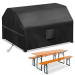 Picnic Table Cover 180x140x75cm, Garden Picnic Table Cover, Heavy Duty 420D 100% Waterproof Windproof UV Protected