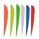 I-sport 3" Archery Vanes Fletches Plastic Crossbow Arrow Fletching 50-Pack 6 Color Mixed Random Color