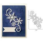 Snowflake Christmas Metal Die Cuts,Merry Christmas Flower Border Lace Edge Cutting Dies Cut Stencils DIY Scrapbooking Album Decorative Embossing Paper Dies for Card Making (3pcs snowflower)