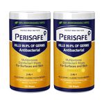 PERISAFE Multipurpose Disinfectant Wipes For Surfaces & Skin-100x2=200 Wipes | 100% Biodegradable Wipes | Antibacterial | 2-IN-1- Kills Germs & Cleans Tough Messes