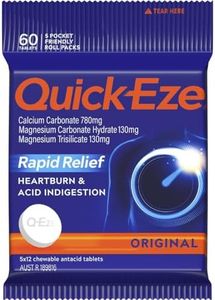 Quick-Eze Chewy Regular Antacid 12 Tablets (Pack of 5)