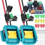Xiatiaosann 2 PCS Power Wheel Adapter for Makita 18V Battery, Power Connector for Work Light RC Car Truck Robotics, Convertor for Makita BL1860 BL1850 BL1840, with Switch, Tool Battery Connector