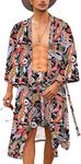 COOFANDY Men Kimono Robe Beach Cove