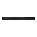 Midori 42279006 Aluminum Ruler, 11.8 inches (30 cm), Non-Slip, Black (black)