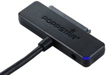 POPPSTAR USB 3.1 Gen 1 Type A Hard Drive Adapter, for SSD, HDD, 2.5 and 3.5 inch, up to 5 Gbps, UASP support, cable lengh 1m (power adapter not included)