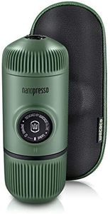 WACACO Nanopresso Portable Espresso Maker Bundled with Protective Case, Upgrade Version of Minipresso, Mini Travel Coffee Machine, Perfect for Camping, Travel and Office(New Elements Moss Green)