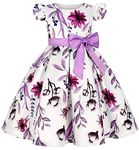 FEOYA Girls' Party Dress Cute Bowknot Princess Dress Girls Pageant Dress Elegant Formal Dress B3 9-10 Years