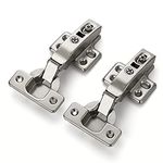 Ravinte 10 Pack 5 Pairs European Kitchen Cabinet Hinges Soft Close Full Overlay Cabinet Door Hinges Heavy-Duty Frameless Adjustable Concealed Cabinet Cup Hinge