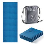 Avoalre Travel Yoga Mat Non Slip Foldable Portable Gym Mat Fitness Training Pilates Exercise Mat Workout for Women Men