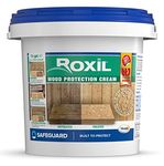 Roxil Wood Waterproofing Cream: 10-Year Outdoor Clear Sealer - Treatment & Sealant for Waterproof Protection of Decking, Fence, Sheds, Furniture - 1.5 Gallon