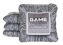 Allcornhole.com | Gamechanger Cornhole Bags | Patented Technology | ACL Pro Approved | Set of 4 (Gray)