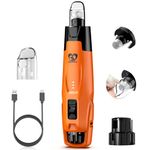 Casfuy Smart 6-Speed Dog Nail Grinder - 50% More Power Pet Nail Grinder with 2 LED Lights Quiet Rechargeable Electric Dog Nail Trimmers File Toenail Grinder for Large Medium Small Dogs & Cats