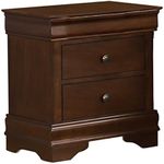 Homelegance Abbeville Two-Drawer Nightstand, Cherry
