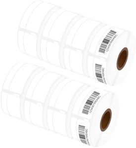 NineLeaf 8 Roll (4000 Labels) 3/4'' x 2" Direct Thermal Labels White File Folder Barcodes Postage Address for Labelwriter 450 4XL Zebra Desktop Printer, Rollo, Zebra, NOT FIT 550 & 5XL