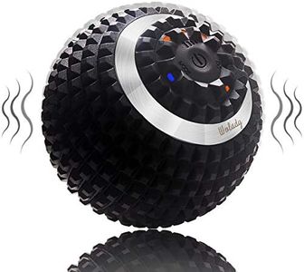 Wolady Vibrating Massage Ball 4-Speed High-Intensity Fitness Yoga Massage Roller, Relieving Muscle Tension Pain & Pressure Massaging Balls (Black)