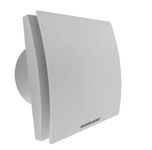 Brookvent Airstream DMEV 100 HT Continuous Extractor Fan – 100mm | Humidistat Timer | Low Energy EC Motor | IPX4 Rated | Quiet & Efficient | 2-Year Warranty