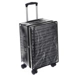 Storite 28 inch PVC Zippered Clear PVC Suitcase Covers Protectors, Soft Side Waterproof Dustproof Suitcase Covers Case for Wheeled Luggage Trolley Protective Covers (68 X 33 X 46 Cm) Medium