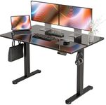 Claiks Glass Standing Desk, Electri