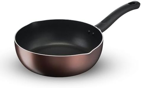 Tefal Day by Day Non-Stick Deep Frypan/Thermo-Spot Technology/PFOA Free, Titanium Non-Stick Coating / 24 cm/Superior Induction Base/Suitable for All Hob Type/Brown / 2 Years of Warranty