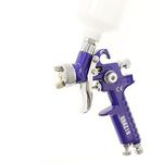 ORAZIO Mini Paint Spray Gun HVLP Gravity Feed 1.0mm Copper Nozzle 100CC Aluminum Paint Sprayer for Car Auto Furniture Fence Surface Coating Decorating Air Compressor Tool 22145610