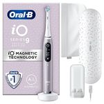 Oral-B iO9 Electric Toothbrushes For Adults, App Connected Handle, 1 Toothbrush Head, Charging Travel Case & Magnetic Pouch, 7 Modes, 2 Pin Plug, Special Edition