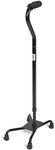 Medline MDS86228 Aluminum Quad Cane with Large Base, Black (Pack of 2)
