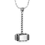 Imrsanl Norse Viking Thor's Hammer Cremation Jewelry Urn Necklace for Ashes Stainless Steel Laborer Ashes Holder Keepsake Memorial Pendant Jewelry for Ashes for Women Men