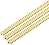 uxcell Brass Round Tube, 300mm Length 3mm OD 1mm Wall Thickness, Seamless Straight Pipe Tubing 3 Pcs