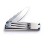 Whitby Pocket Knife, 2.5" Mint Stainless Steel Folding Knives Stainless Silver Finish, Stylish High Performance, Non Locking EDC Blade, Portable for Camping Hiking