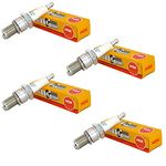 NGK Spark Plug LFR6A 6668 (Pack of 4) Watercraft FX FZR FZS VX VXR VXS Reach 26.5mm Hex Size 16mm Gap 0.9mm Resistor Value 5K Ohm