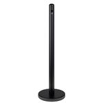 40" Black Free Standing Smoker Pole and Base. For use Outside of Office, Restaurants, Bars, and Convenience Stores. Smokeless Outdoor Ashtray Cigarettes Ash Butt Disposal. Ashtrays for cigarettes