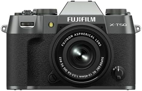 FUJIFILM X-T50 Mirrorless Camera Body, w/ XC15-45mmF3.5-5.6 OIS PZ Lens Kit, Charcoal Silver