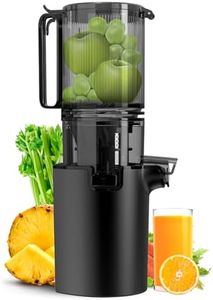 Cold Press Juicer, 5.4" Wide Feed Chute Juice Extractor Machine with 400W, High Juice Yield, Slow Masticating Juicer for Whole Vegetables & Fruits, Black