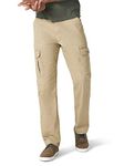 Wrangler Authentics Men's Relaxed Fit Stretch Cargo Pant, Elmwood, 36W x 32L