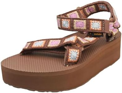 Teva FLATFORM UNIVERSAL CROCHET Womens Platform Sandals in Brown - 5 UK