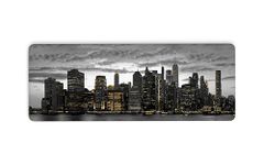 Keyboard and Mousepad Desk Mat with Stitched Edge for Gaming and Work Computer Mat Protector Mat, Easy Clean Laptop Desk Writing Mat for Office/Home, New York City(31.5 X 11.8 Inch, 3mm Thick)