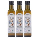 Twinfood Flaxseed Oil, 250ml per bottle, Cold-Pressed Non-GMO & Gluten-free (Flaxseed, 3 bottles)