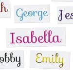 Personalised Name/Word Vinyl Stickers - 2 Height Options 21 Beautiful Colours. Perfect for Weddings Glass Box Wine Bottles Label Decal, Either 1inch or 1.5inch Height, Width Will Vary