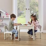 Liberty House Toys Kids 5-in-1 Activity Table and 2 Chairs Set, Grey, H450 x W510 x D540mm