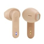 JBL Newly Launched Wave Flex in-Ear Wireless Earbuds TWS with Mic,App for Custom Extra Bass EQ, 32Hrs Battery, Quick Charge, IP54 Water & Dust Proof, Ambient Aware, Talk-Thru,Google FastPair (Beige)