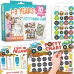 Truck Potty Training Chart for Toddlers Boys - Potty Chart for Boys with Stickers, Sticker Chart for Kids Potty Training Chart for Toddlers Boys, Potty Sticker Chart for Toddlers Boy, Potty Rewards