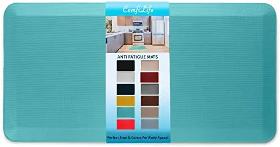 ComfiLife Anti Fatigue Floor Mat – 3/4 Inch Thick Perfect Kitchen Mat, Standing Desk Mat – Comfort at Home, Office, Garage – Durable – Stain Resistant – Non-Slip Bottom (24" x 70", Teal)