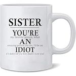 Sisters Gifts from Sister Brother Coffee Mug,Best Friend Mugs Sister Coffee Mugs,Gift for Sister Friend, Sister Gift Coworker Friendship, Christmas or Sister Birthday Gifts Cups