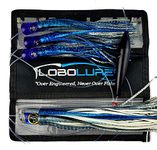 Lobo Lures #200 Mackerel Attack Series Pelagic Magic Daisy Chain Marlin & Tuna Trolling Lure Urethane USA Made (Blue Mack Attack)