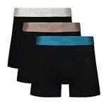 WRANGLER Men's Boxers in Black | Ultra Soft Viscose from Bamboo with Stretchy Elasticated Microfibre Waistband | Comfortable & Breathable Underwear - Multipack of 3