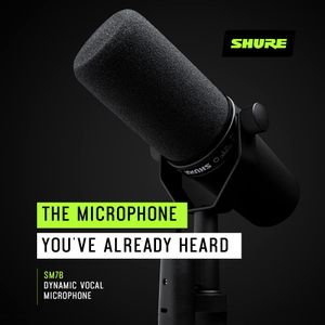 Shure SM7B Dynamic Vocal Microphone – Studio Recording & Podcasting