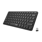 Arteck 2.4G Wireless Keyboard Ultra Slim and Compact Wireless Keyboard with Media Hotkeys for Computer/Desktop/PC/Laptop/Surface/Smart TV and Windows 10/8/ 7 Built-in Rechargeable Battery