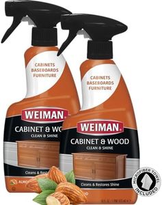 Weiman Cabinet and Wood Cleaner, Shine, Clean and Protect Spray - For Wood Cabinets, Furniture, Tables, Baseboards, Trim and more, 16 oz, 2 PACK with MicroFiber Towel